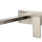 Brushed Nickel Ceram Wall Basin Mixer