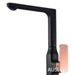 Matte Black With Rose Gold Sink Mixer