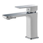 Chrome And White Seto Basin Mixer