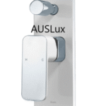 Chrome And White Seto Wall Mixer With Diverter