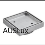 Brushed Nickel 115x115mm Slim Square Tile Insert Floor Drain (90mm outlet)