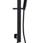 Matte Black Seto Sliding Shower Rail With Water Inlet