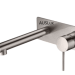 Brushed Nickel Wall Basin Mixer