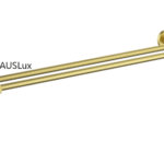Brushed Gold Linie Double Towel Rail 800mm