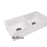 Butler / Farmhouse 838x457x254mm Ceramic Fire Clay Double Kitchen Sink