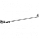 Brushed Nickel Single Towel Rail 600mm
