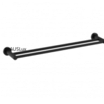 Matte Black Double Towel Rail 600mm