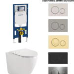 Geberit Sigma 8 Wall Hung Rimless Toilet Suite Matt White