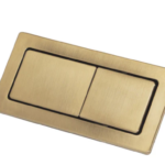 Rectangular Brushed Gold Flush Buttons