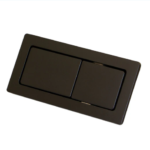 Rectangular Matte Black Flush Buttons