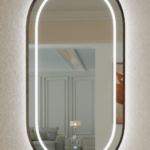 Black Frame LED Oval Mirror 600mm x 900mm