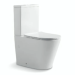 Rimless Tornado Quiet Flush Toilet Suite Gloss White