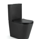 Rimless Tornado Quiet Flush Toilet Suite Matt Black
