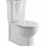 Hampton Style Rimless Toilet Suite Gloss White