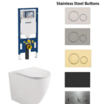 Geberit Sigma 8 Wall Hung Rimless Tornado Toilet Suite Matt White