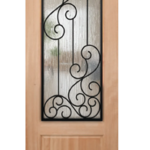 Iron Wrought Timber Entrance Door 044BG