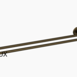 Antique Brass Otus Slimline Towel Rail Double 900mm