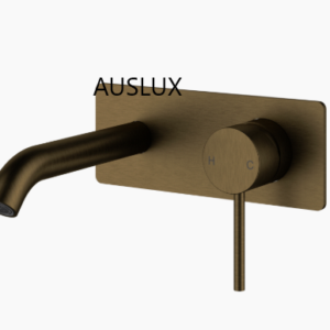 Antique Brass Otus Slimline Wall Basin Mixer Trim Kit