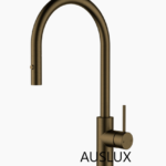 Antique Brass Otus Slimline SS Gooseneck Pull-Out Sink Mixer